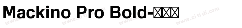 Mackino Pro Bold字体转换